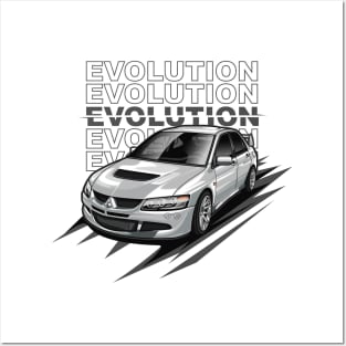 Lancer Evolution VIII Tuner (Pearl White) Posters and Art